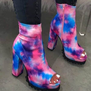 Botas de Plataforma Rojas Sexys de Otoño con Tacón Alto, Cierre de Cremallera y Función de Aumento de Altura - Product Image 2