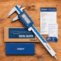 Kaliper Vernier Digital 0-150 mm Alat Ukur Baja Tahan Karat Transfer Data ke Excel Biru