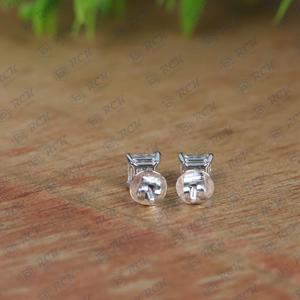 ต่างหูเพชรโมอิสสำหรับเจ้าหญิงแบบคลาสสิก925ต่างหูเงินสเตอร์ลิงต่างหูของขวัญครบรอบสำหรับเธอ - Product Image 3