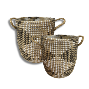 Cesta de lavandería de hierba marina hecha a mano vietnamita, organizador de lavandería ecológico y duradero con personalización de buen precio - Product Image 1