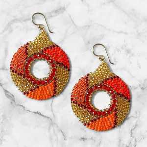 ต่างหูลูกปัดแก้วทันสมัยดีไซน์เทอร์ควอยซ์ขอบเรียงเป็นเอกลักษณ์ของขวัญจากงานหัตถกรรม - Product Image 5