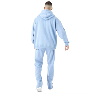 Survêtement évasé pour hommes, pantalon empilé, couleur unie, tenue respirante faite à la main, prix compétitif - Product Image 5