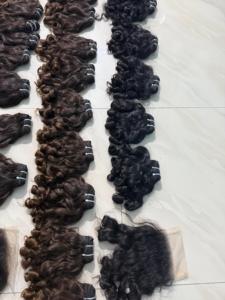 Extensions de cheveux bouclés bruts pour bébé indien Paquets de cheveux de temple vierge Boucles douces naturelles pour femmes Non traitées Double trame - Product Image 6