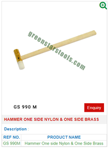 Marteau un côté en nylon et un côté en laiton GS 990M outils de bijoux pour outils de bijoux - Product Image 2