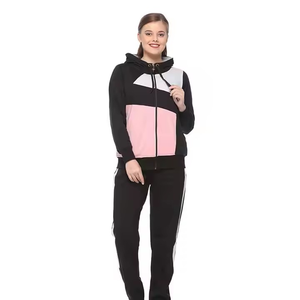 Survêtements zippés avec impression personnalisée et logo pour femmes, survêtements coupe-vent deux pièces à créer soi-même - Product Image 1