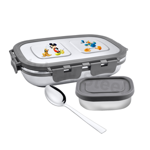 Fiambrera rectangular de cartón impreso con plástico exterior de acero inoxidable para uso diario Tipos Fiambrera - Product Image 1