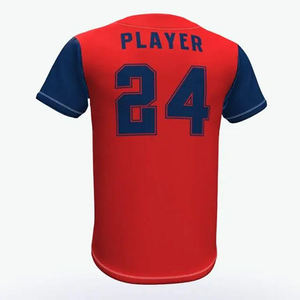 Camiseta de Béisbol para Hombre de Alta Calidad, Precio al por Mayor, Material de Poliéster Personalizado, Antibacteriana, Cuello en V, Bolsillos, Transpirable, de Secado Rápido - Product Image 4