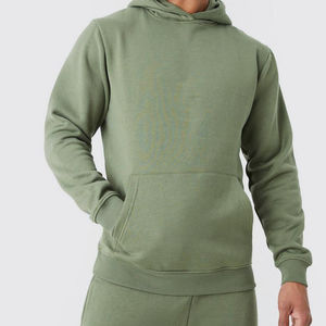 Gran oferta de conjuntos de chándal de algodón Francia Terry con estampado gráfico para hombre, ropa de calle personalizada 3D Puff, 2 piezas, sudaderas con capucha para hombre, conjuntos para correr - Product Image 3