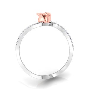 Anillo DE BODA romántico con diamante labgrown personalizable 10K 14K 18K anillo de oro para mujeres y niñas joyería fina para fiestas - Product Image 3