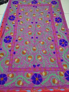 Manta de algodón Suzani bordada a mano, Sábana, colcha, bordado Suzani, colgante de pared Suzani, uzbeko Suzani, juego de mesa - Product Image 5