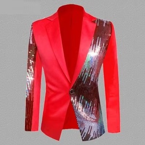 Best Saling diseño único pintura nueva moda Blazer 3D sublimación brillante traje de invierno slim fit Blazers abrigo hombres Blazer - Product Image 6