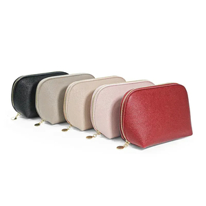 Women's Leather PU Waterproof Makeup Clutch <b>Bag</b> Multicolor Small <b>Coin</b> Pouch for Toiletry <b>Bag</b> with Zipper Closure - Product Image 2