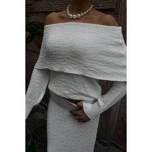 Ensemble jupe décontractée Madonna 10078 avec col en tricot respirant pour la saison automnale - Product Image 6