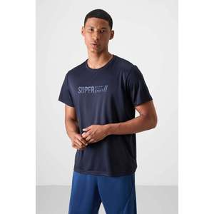 T-shirt homme Tommylife col rond coupe standard sport actif 88385 Noir - Bleu Saxé - Product Image 6