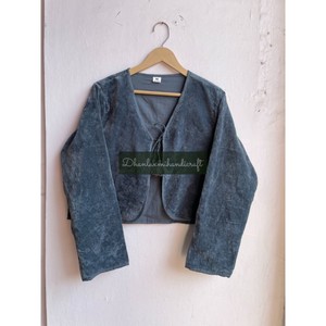 Unisex Handmade Winter Coat Solid Color Cotton <b>Velvet</b> Tassel <b>Jacket</b> for <b>Men</b> Women Casual Knitted Style With Logo on the Back - Product Image 4