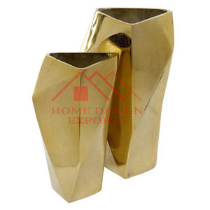 Style Table <b>Vase</b> for Living Rooms Bedrooms and Hotels Decor Aluminum <b>Vase</b> <b>Gold</b> Plated Interior Design - Product Image 4