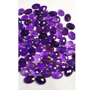 89 piezas de amatista púrpura natural 14x10mm rosecut ovalado 480 CTS lote Iroc ventas calidad piedras preciosas sueltas cabina facetada US $73 para todos - Product Image 2
