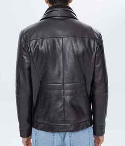 2025 personnalisé Offre Spéciale hiver à la mode élégant Design Unique coupe-vent de haute qualité réel 100% véritable veste en cuir pour hommes - Product Image 3