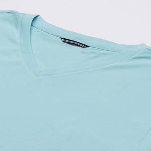 Barato personalizado apretado de secado rápido Fitness correr entrenamiento diseño personalizado su propia ropa Unisex-adulto CVC cuello en V camiseta - Product Image 2