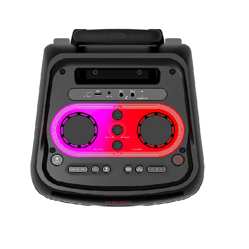 Haut-parleur bluetooth actif 800w boîte de fête 1000w lecteur audio portable bt surround haut-parleur chariot caixa de som avec microphone