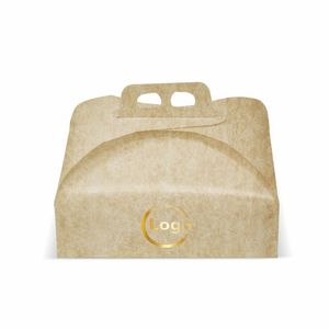 Personalized Sweet Colored Cake <b>Boxes</b> with Handle Recycled Materials Glossy or Matt Lamination Embossing - Product Image 3