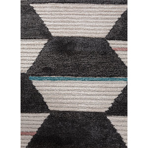 Alfombra Contour Ivory Geométrica de Lana y Viscosa Hecha a Mano para Sala de Estar, Dormitorio o Pasillo -TNQ-3243(RMR) - Product Image 3