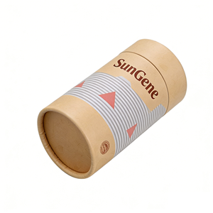 Tube en carton ondulé noir mat de luxe, écologique, personnalisable, avec estampage et gaufrage de logo en feuille d'or - Product Image 1