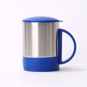 Tasse à café professionnelle en acier inoxydable double paroi anti-brûlure avec base et poignée en plastique, vente en gros d'usine, personnalisable - Product Image 5