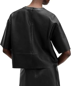 T-shirts en toile noire pour hommes, coupe classique, haute qualité, service OEM personnalisé, vente en gros, séchage rapide, respirant, écologique, col rond - Product Image 2