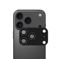 Protection d'objectif de caméra pour téléphone portable 17 Pro Max, noir, couverture intégrale, film d'objectif de caméra, dureté 9H, HD clair, 0,4 mm, anti-rayures