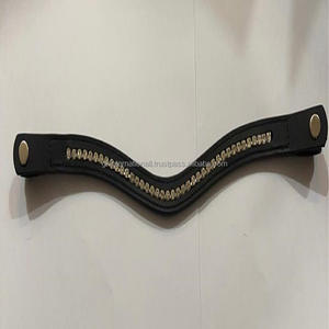 Diamantes de imitación de marca dorada hechos a medida, banda de cuero de canal vacío con mega incrustaciones, venta al por mayor de fábrica, 1 fila - Product Image 4