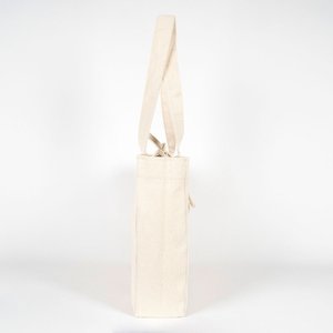 กระเป๋าผ้าแคนวาสขนาดใหญ่ 18W X 14H X 4L หูหิ้วยาว ทนทาน เป็นมิตรกับสิ่งแวดล้อม ขนาดกลาง สำหรับใส่อาหาร โฆษณา ใช้ในชีวิตประจำวัน ของขวัญ พิมพ์ลายตัวอักษร - Product Image 4