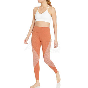 กางเกงโยคะผู้หญิงผลิตในปากีสถาน เอวยางยืดปานกลาง ผ้าสแปนเด็กซ์/ไนลอนเนื้อเนียน ยืดหยุ่น ทนทาน ความยาวเต็มตัว - Product Image 5
