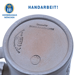 Hofbraeuhaus Muenchen Oktoberfest 0,5 L Jarras de cerveza Jarra de fabricación alemana glaseada con sal con logotipo HB original - Product Image 4