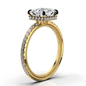 แหวนหมั้นแบบคลาสสิกสีทอง14K ประดับเพชรแบบปรับแต่งได้2ct ได้รับการรับรองจาก IGI สำหรับผู้หญิง-งานแต่งงานงานครบรอบแต่งงาน - Product Image 5