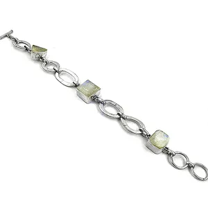 Pulsera de Plata 925 con Piedra Lunar para Mujer, Cierre en T Elegante, Joyería para Uso Diario y Regalos - Product Image 3
