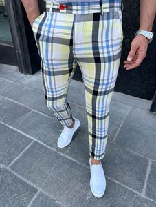 Pantalon classique coupe ajustée pour homme en laine 70% 30% polyester style chino - Product Image 6