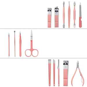 Meilleur prix, coupe-ongles professionnel, kit de toilettage pour femmes, ensemble de manucure et pédicure en acier inoxydable avec soin personnel en cuir - Product Image 6