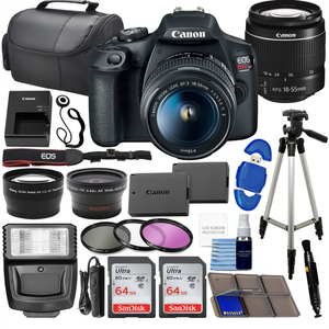 Rebel T7 DSLR <b>Camera</b> with 18-55mm Zoom Lens 64GB Memory Card Wide Angle and Telescopic Features Digital Product - Product Image 2