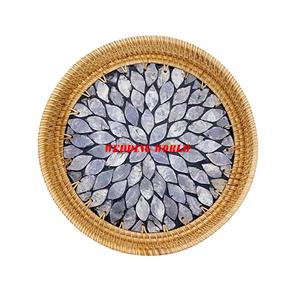 ถาดหวายแฟนซีถาดรองจานหวายสำหรับงานแต่งงานดีไซน์เนอร์งานแฮนด์เมดคุณภาพระดับพรีเมียมถาดหวาย - Product Image 1