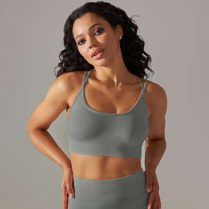 Unique 2024 femmes Yoga ensemble 2 pièces sport mode taille élastique Fitness personnalisé deux tons Yoga ensemble à vendre femmes Fitness Yoga ensemble - Product Image 1