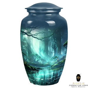 Urna de cremación de aluminio hecha a mano Eternal Honor Urnas de cremación Premium | Revestimiento Meena | Diseño a prueba de fugas - Product Image 2