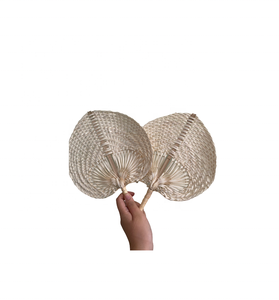 Handcrafted Bamboo Palm Leaf <b>Fan</b> Handwoven Wicker Rattan <b>Wall</b> Hanging <b>Decor</b> Home Party Wedding Summer Traditional Design - Product Image 1