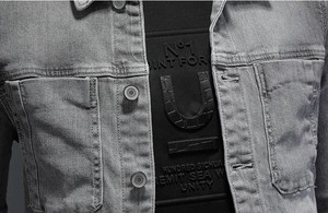 แจ็กเก็ตทรงหลวมทรงหลวมผ้าเดนิมสำหรับผู้ชายแฟชั่นฤดูใบไม้ผลิฤดูใบไม้ร่วงสไตล์สตรีทแวร์ทรงสูงกระดุมแบบลำลองแนวฮาราจูกุญี่ปุ่นเกาหลี - Product Image 4