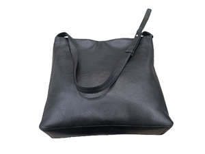 Luxurious <b>Large</b> Capacity <b>Black</b> Color Genuine Leather Tote <b>Bag</b> With Customized logo and Adjustable Handle Leather Woven Handbags - Product Image 5