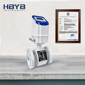 高安定性 耐久性 4-20mA LCDディスプレイ 水槽 水中 地下水 コンパクト型 電磁流量計 - Product Image 1