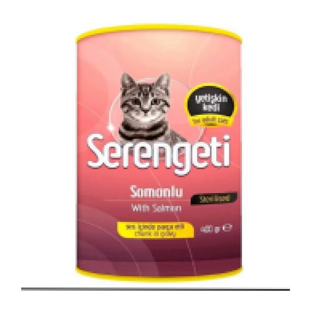 SERENGETI缶詰猫用食品とサーモン (滅菌済み) おいしい猫用食品フィーダーとサーモンピンクは高品質で簡単に消化できます