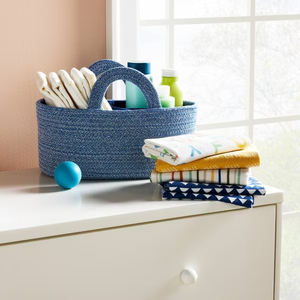 Organizador <span class=keywords><strong>de</strong></span> Pañales para Bebé Recién Nacido, Cesta <span class=keywords><strong>de</strong></span> Almacenamiento Portátil para Guardería con Compartimentos Intercambiables, Moderno, 100% Algodón - Product Image 3