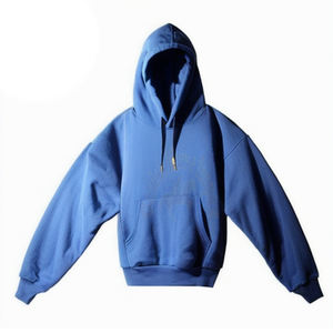 เสื้อมีฮู้ดผ้าคอตตอนออร์แกนิคโอเวอร์ไซส์ดีไซน์ฮิปฮอปทรงหลวมผ้าหนาออกแบบได้ตามต้องการ - Product Image 4