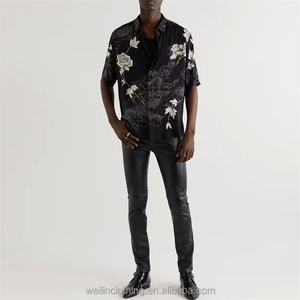 Pantalon en cuir taille haute à jambe large pour hommes, nouveau style de rue à la mode avec poches avant, vêtements en cuir de haute qualité au meilleur design - Product Image 5